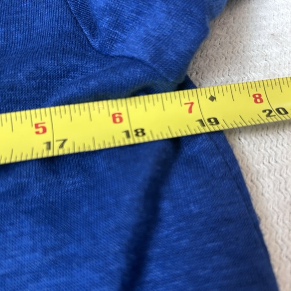 Habitat Linen Tunic Sz S Blue Lagenlook Lightweight Blouse Boatneck 3/4 Sleeves - Picture 13 of 13
